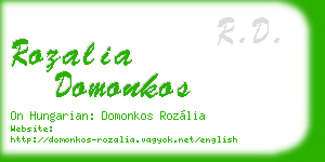rozalia domonkos business card